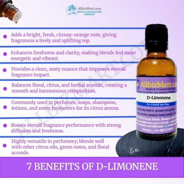 Uses benefits d limonene