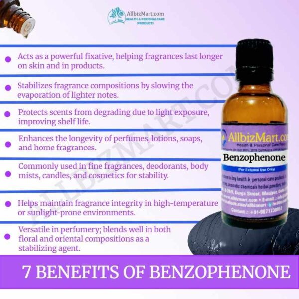Uses benefits benzophenone
