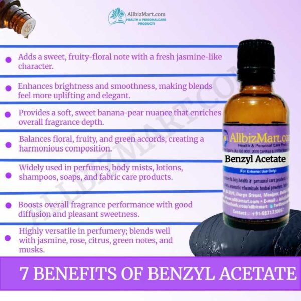 Uses benefits benzyl acetate