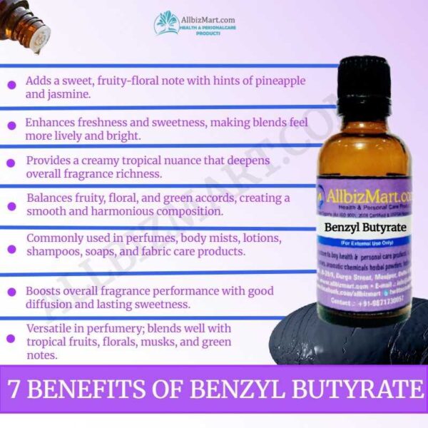 Uses benefits benzyl butyrate