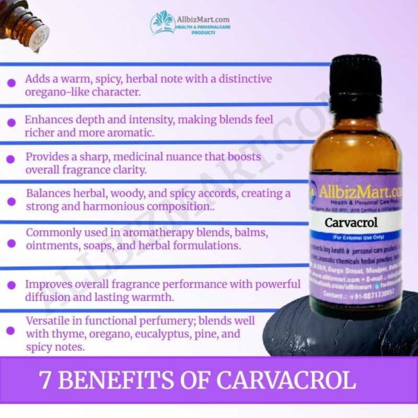 Uses benefits carvacrol