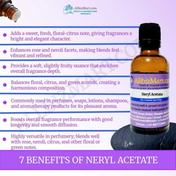 Uses benefits neryl acetate
