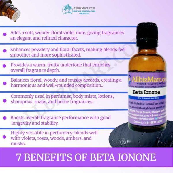 Uses benefits betaIonone