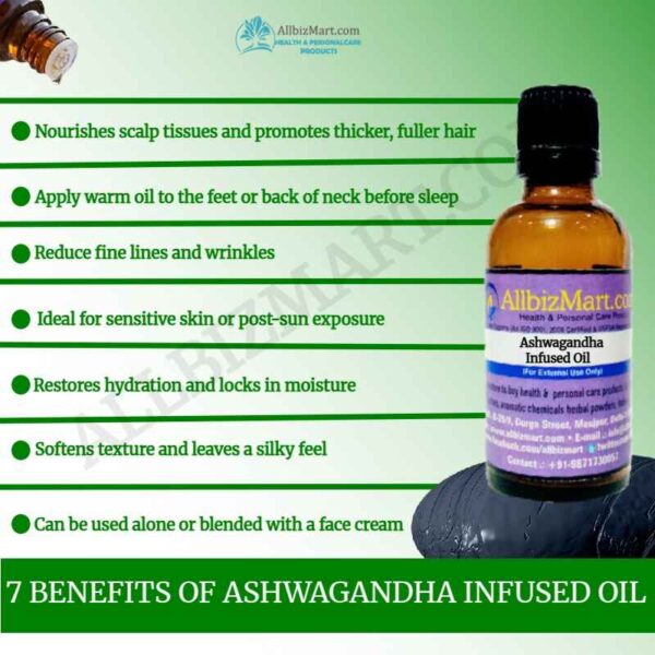 Uses benefits ashwagandha infused oil uses