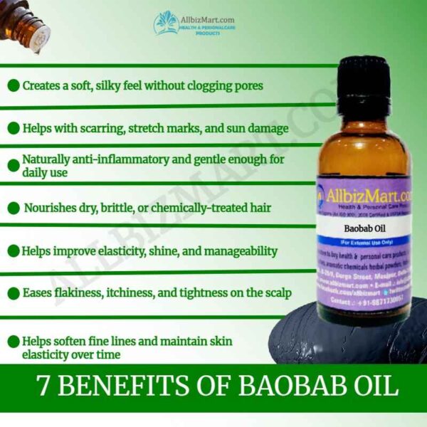 Uses benefits baobab oil