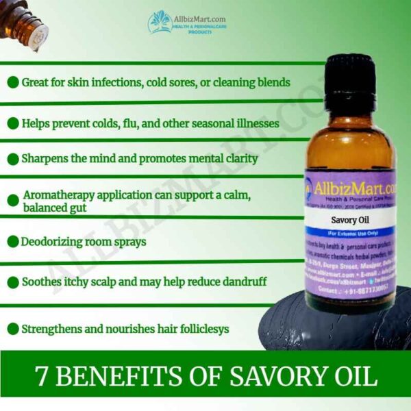 Uses benefits savory oil