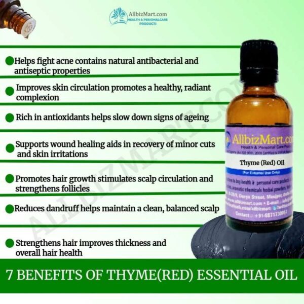 Uses benefits thyme red essential oil